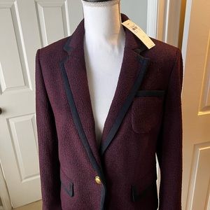 NWT SZ10 Ann Taylor Blazer! Perfect fall/winter boucle fabric with taffeta trim.